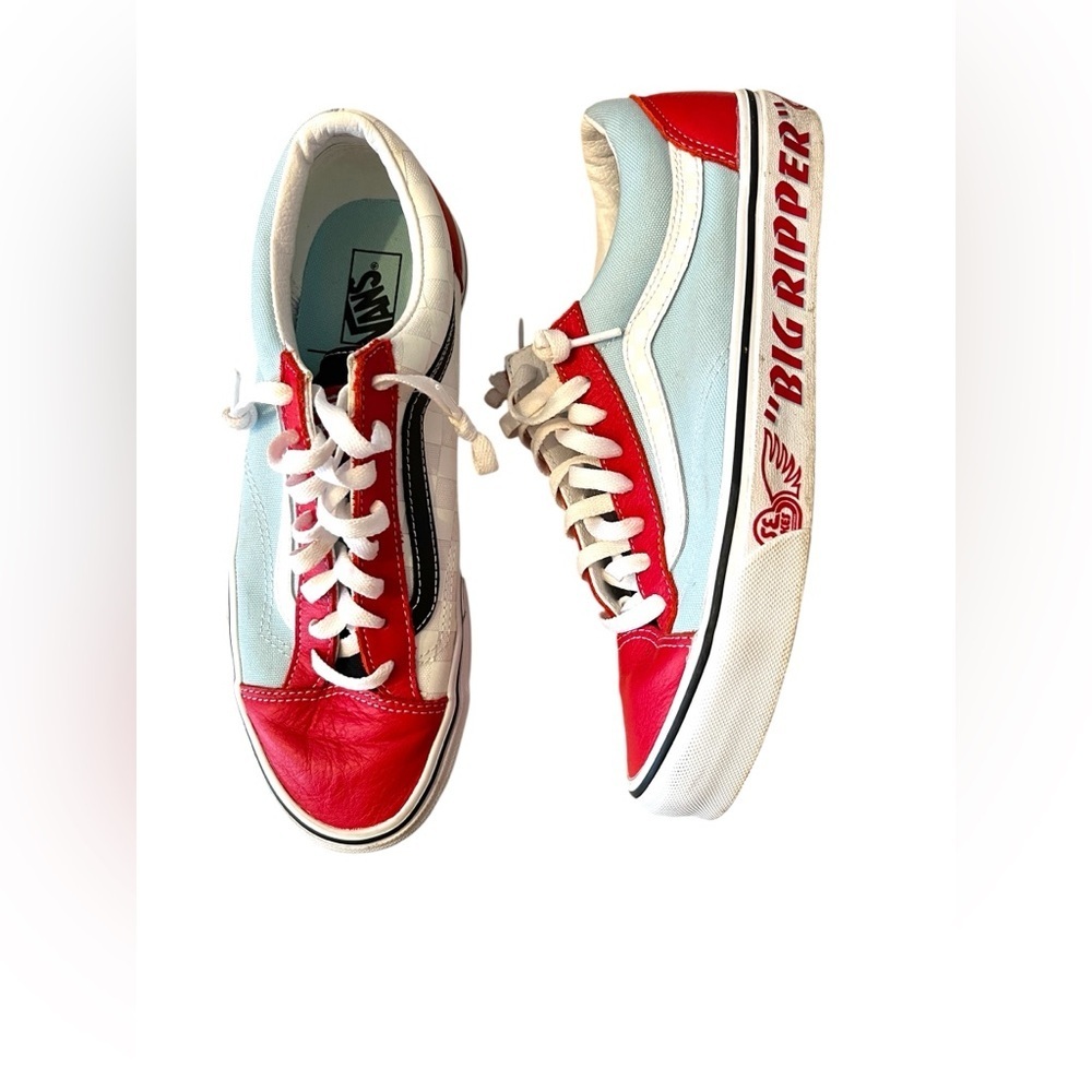 Vans SE Bikes x Style 36 'Big Ripper W Sz 10/M Sz 8.5 Vans Red and Light Blue - Picture 3 of 10